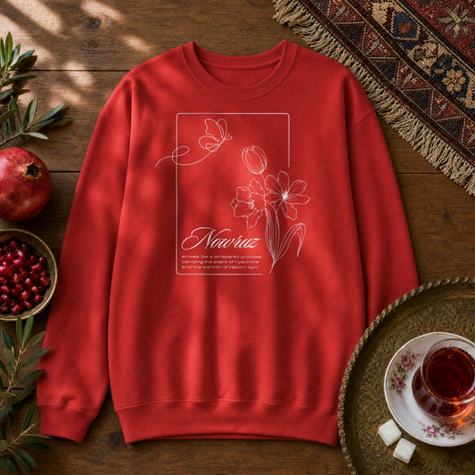 Nowruz Poem Sweatshirt - Red