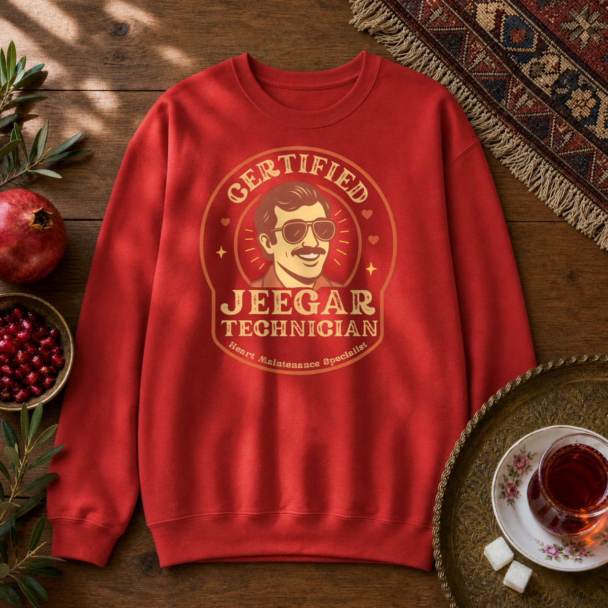 Certified Jeegar Technician Sweatshirt - Red
