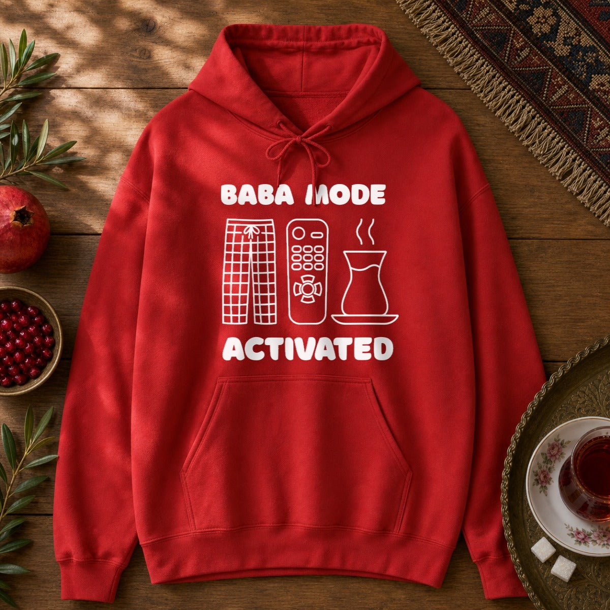 Baba Mode Activated Hoodie - Red