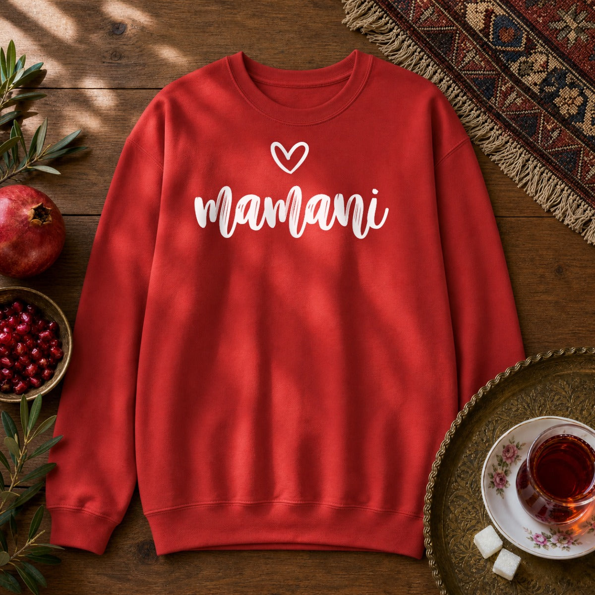 Mamani Heart Sweatshirt - Red
