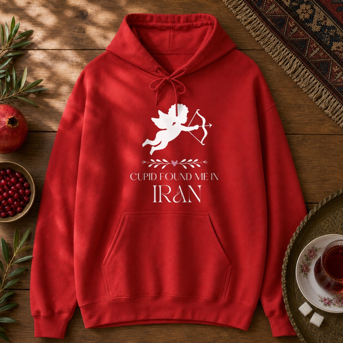 Cupid Found me in Iran Hoodie - Red