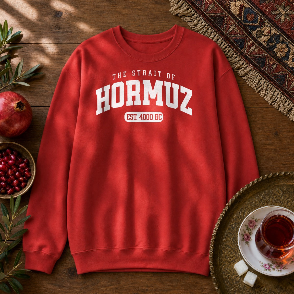 Strait of Hormuz Est. 4000 BC Sweatshirt - Red