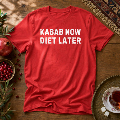 Kabab Now, Diet Later Unisex T-Shirt - Red