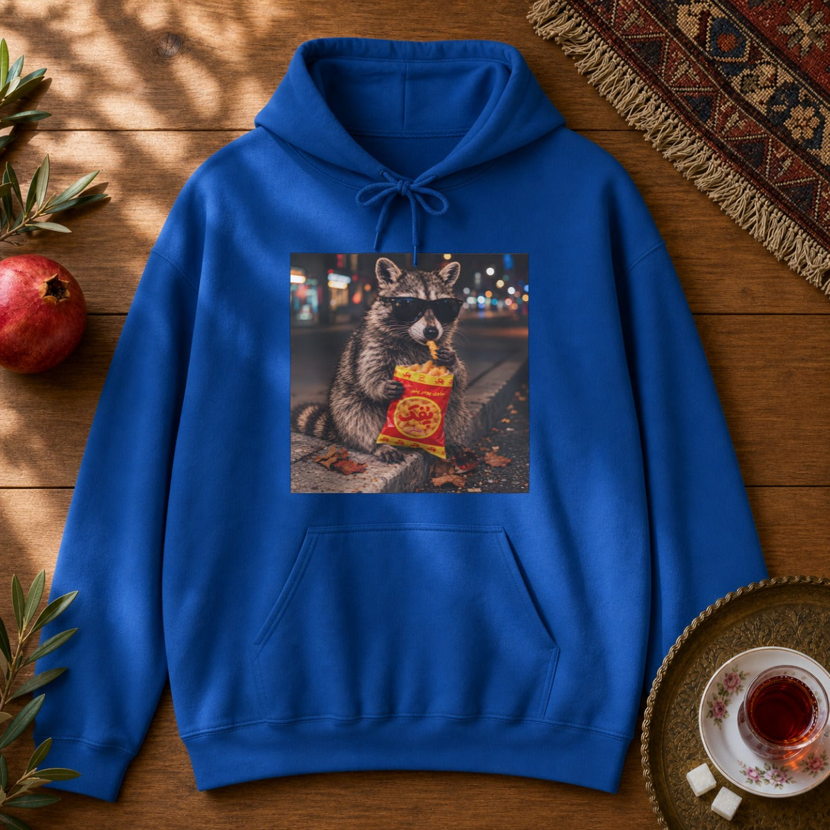 Pofak Raccoon Hoodie - Royal