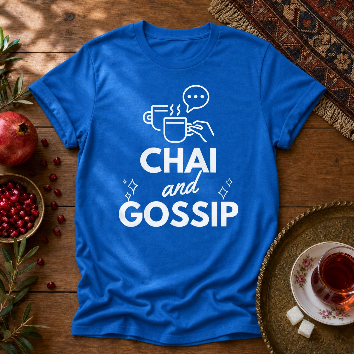 Chai and Gossip Unisex T-Shirt - Royal