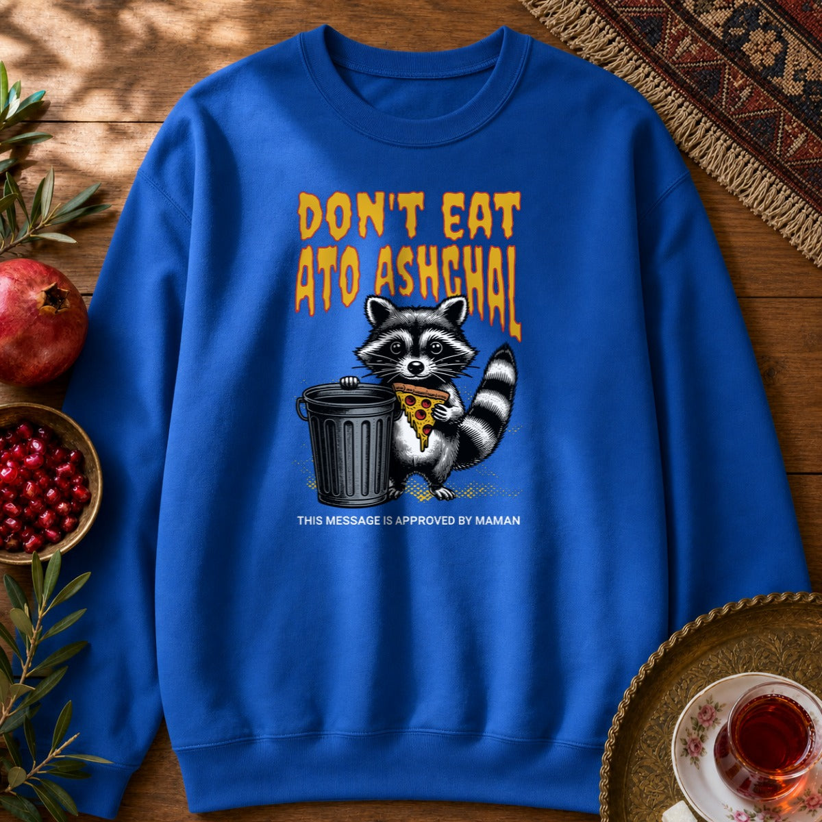 Don't Eat Ato Ashghal Sweatshirt - Royal