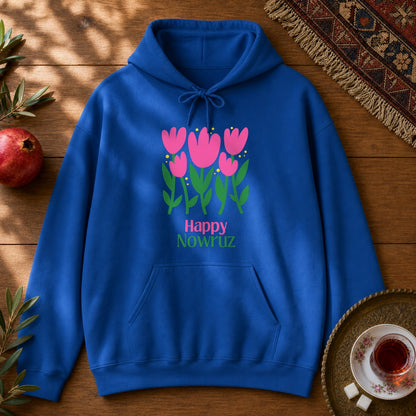 Nowruz Tulips Hoodie - Royal