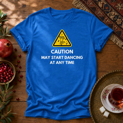 Dance Caution Sign Unisex T-Shirt - Royal