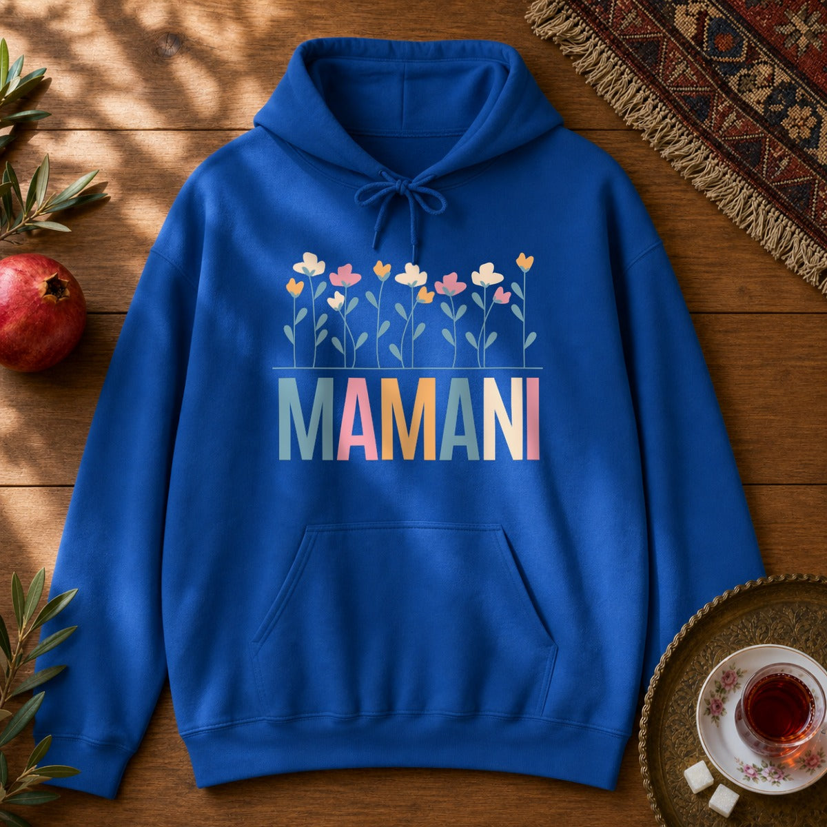 Mamani Floral Hoodie - Royal