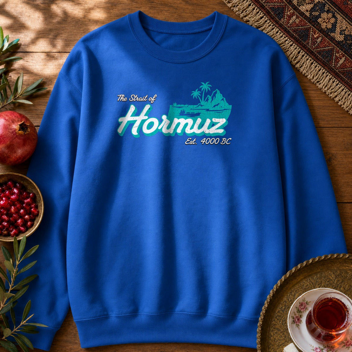 Strait of Hormuz Scene Sweatshirt - Royal