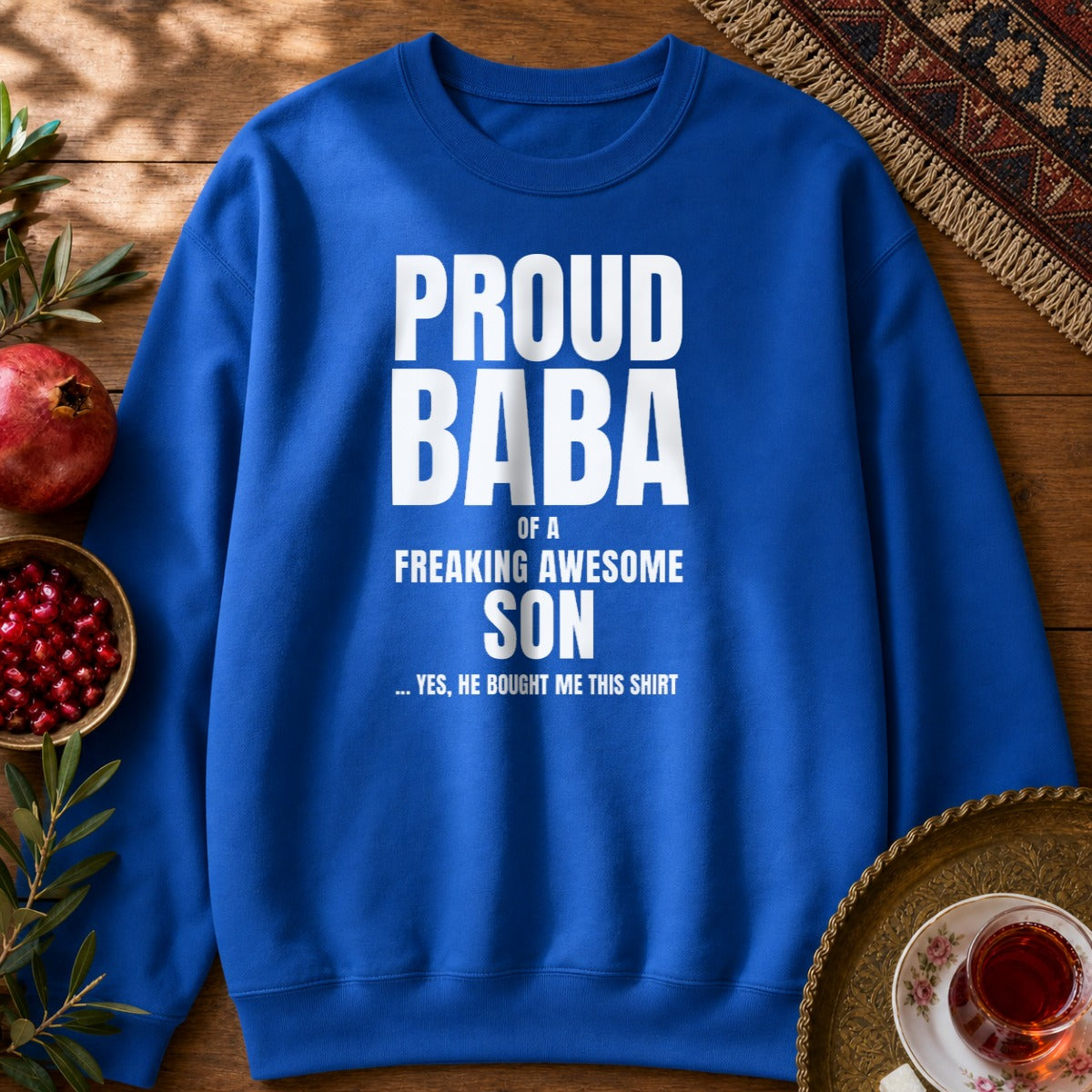 Proud Baba of a Son Sweatshirt - Royal