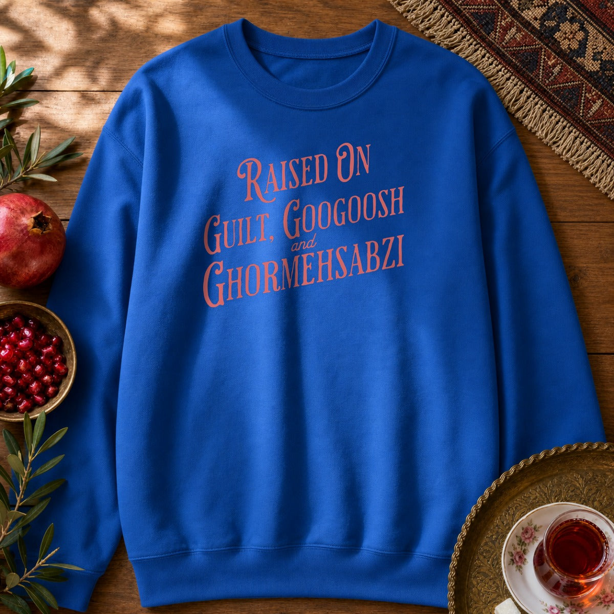 Guilt, Googoosh & Ghormehsabzi Sweatshirt - Royal