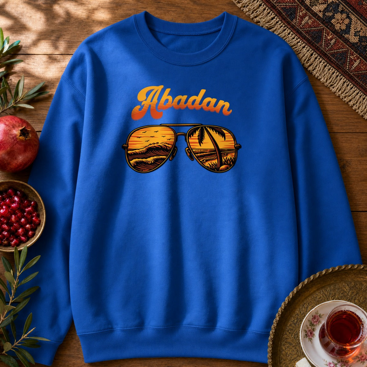 Abadan Sunglasses Sweatshirt - Royal