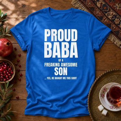 Proud Baba of a Son Unisex T-Shirt - Royal