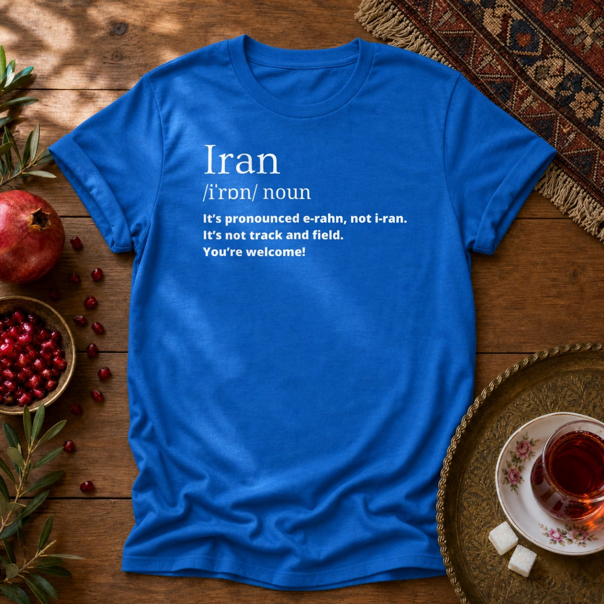 Iran Pronunciation Unisex T-Shirt - Royal
