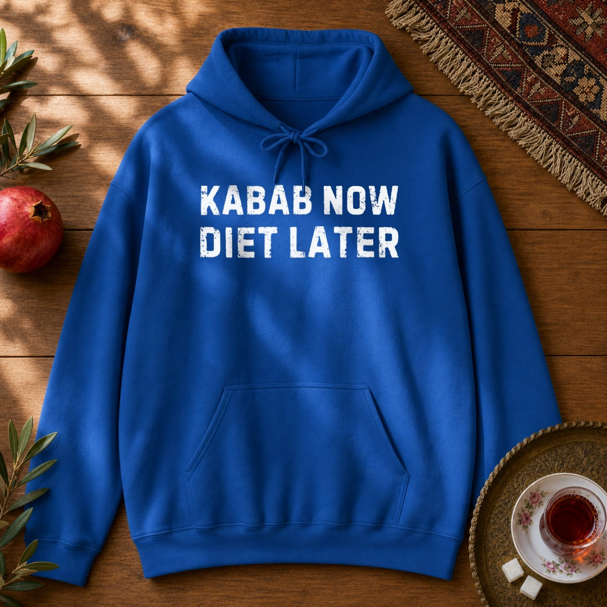 Kabab Now, Diet Later Hoodie - Royal
