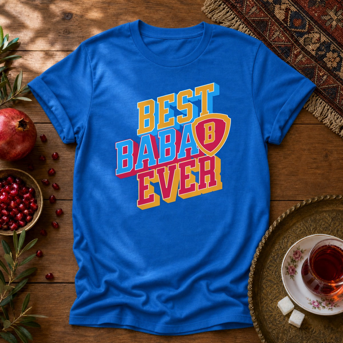 Best Baba Ever - Shield Unisex T-Shirt - Royal