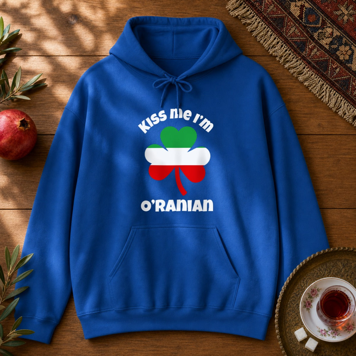 Kiss Me I'm O'Ranian Hoodie - Royal