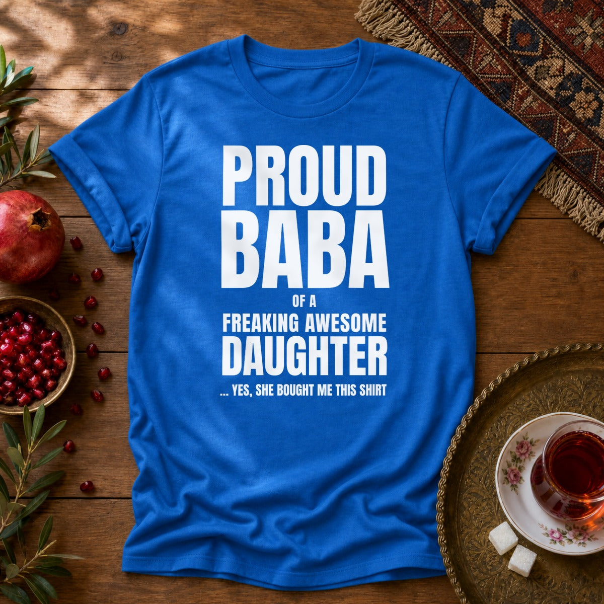 Proud Baba of a Daughter Unisex T-Shirt - Royal