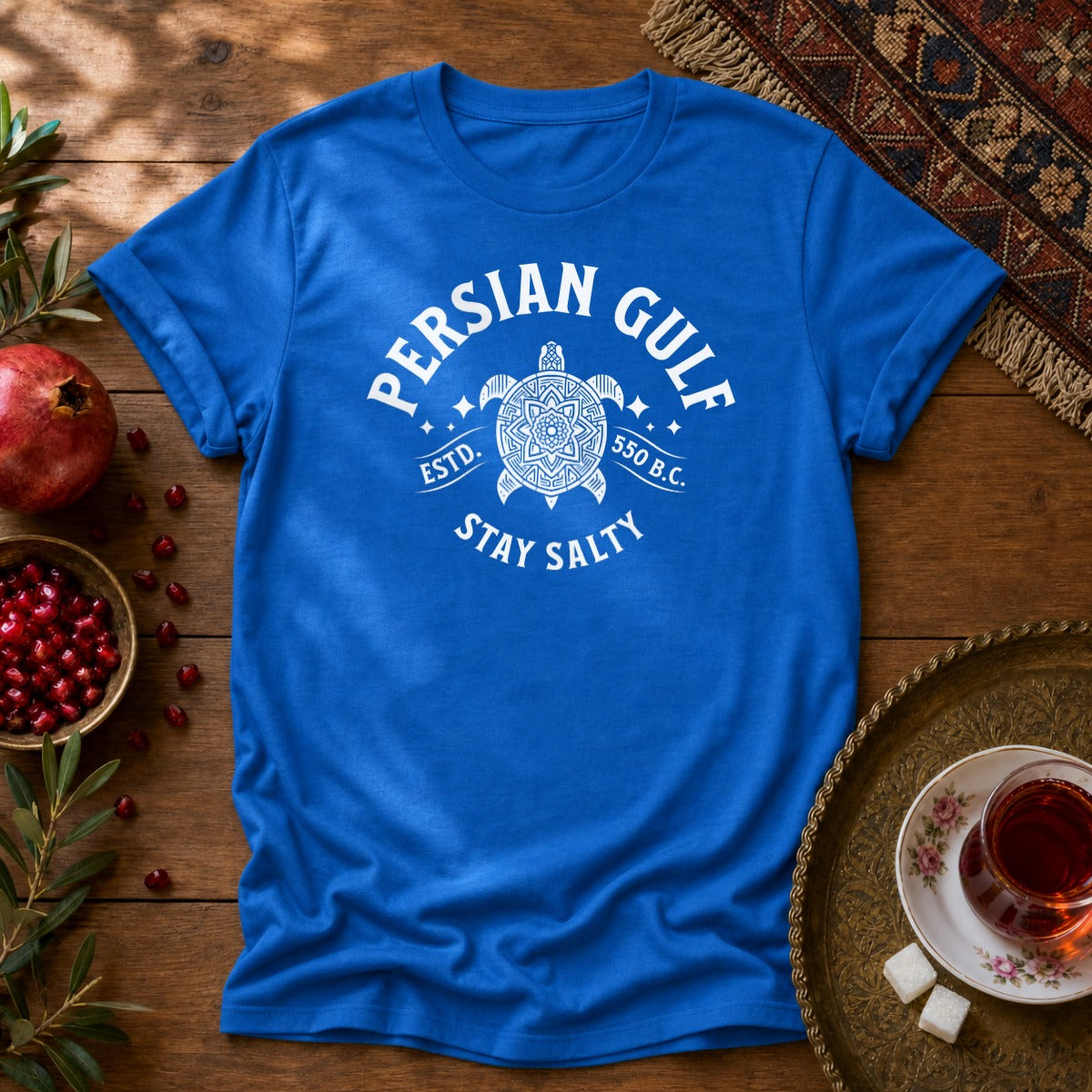 Persian Gulf Estd 550 BC Unisex T-Shirt - Royal