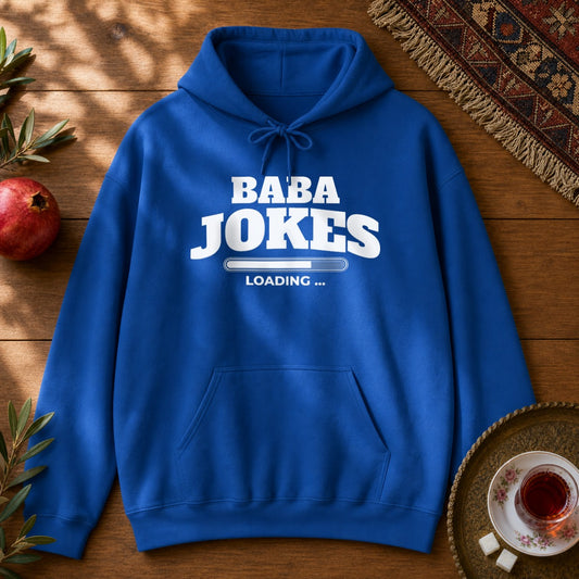Baba Jokes Loading Hoodie - Royal