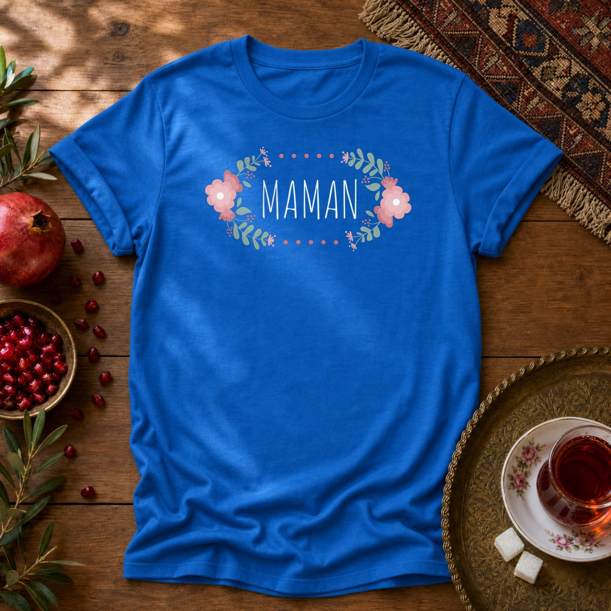 Floral Maman Unisex T-Shirt - Royal