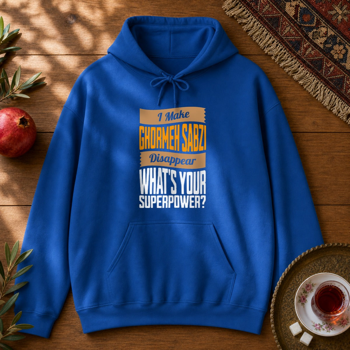 I make Ghormeh Sabzi disappear Hoodie - Royal