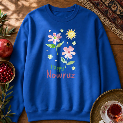 Happy Nowruz - Watercolor Sweatshirt - Royal