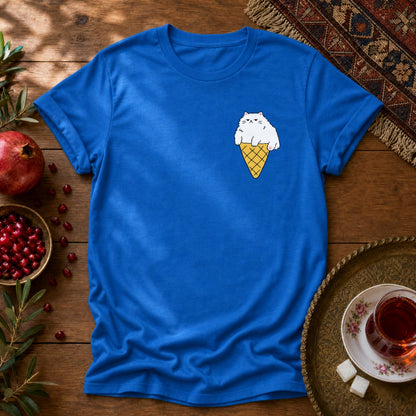 Persian Ice Cream Cone - Chest Print Unisex T-Shirt - Royal