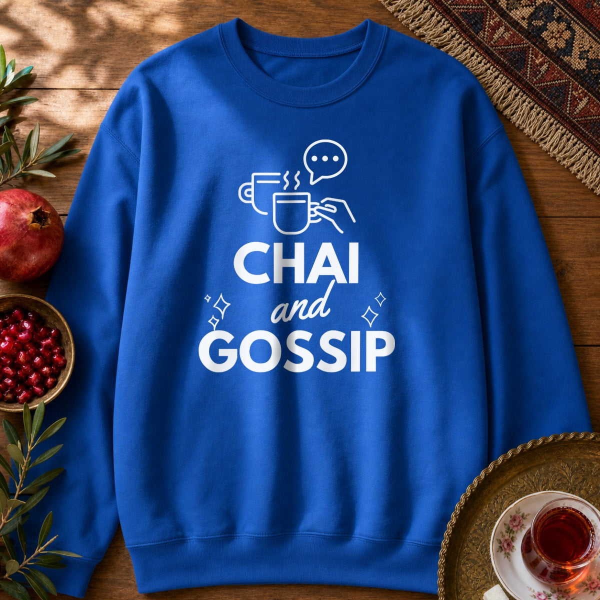 Chai and Gossip Sweatshirt - Royal