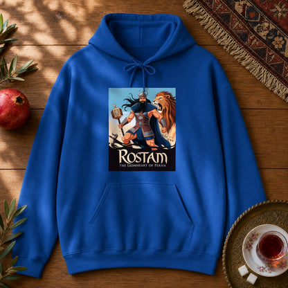 Rostam, the Lionheart of Persia Hoodie - Royal