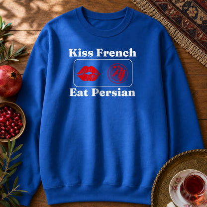Kiss French, Eat Persian Sweatshirt - Royal
