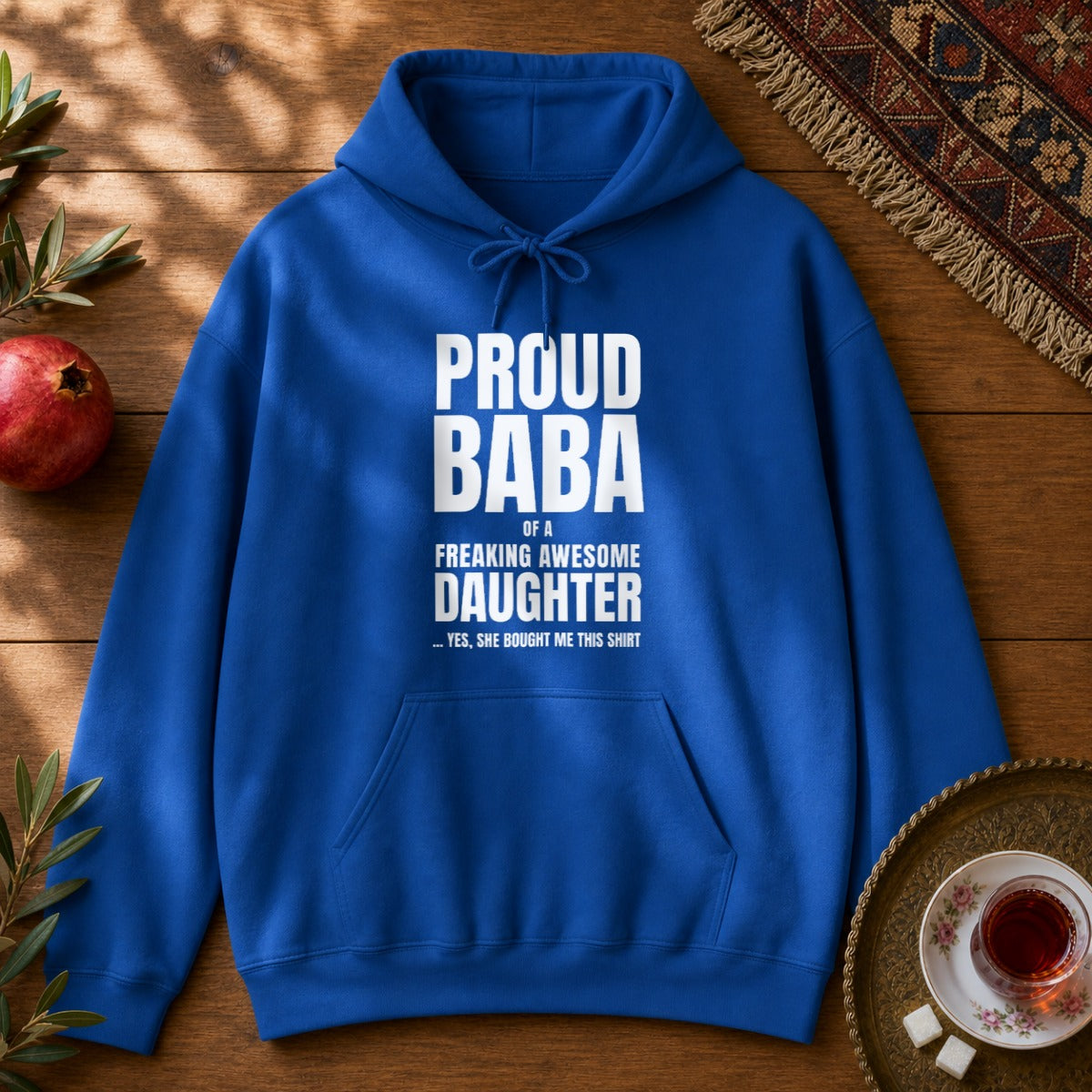 Proud Baba of a Daughter Hoodie - Royal