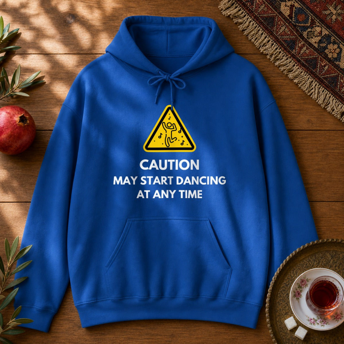 Dance Caution Sign Hoodie - Royal