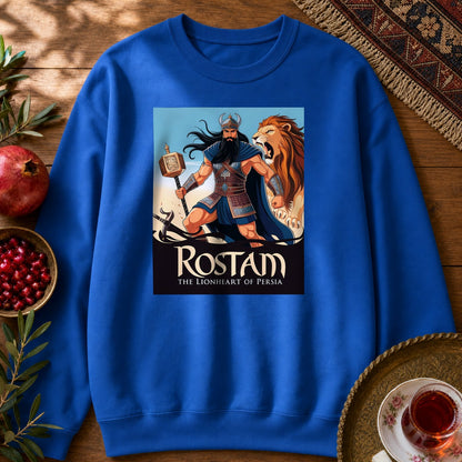 Rostam, the Lionheart of Persia Sweatshirt - Royal