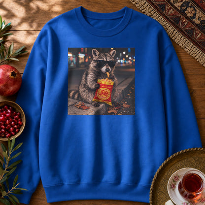 Pofak Raccoon Sweatshirt - Royal
