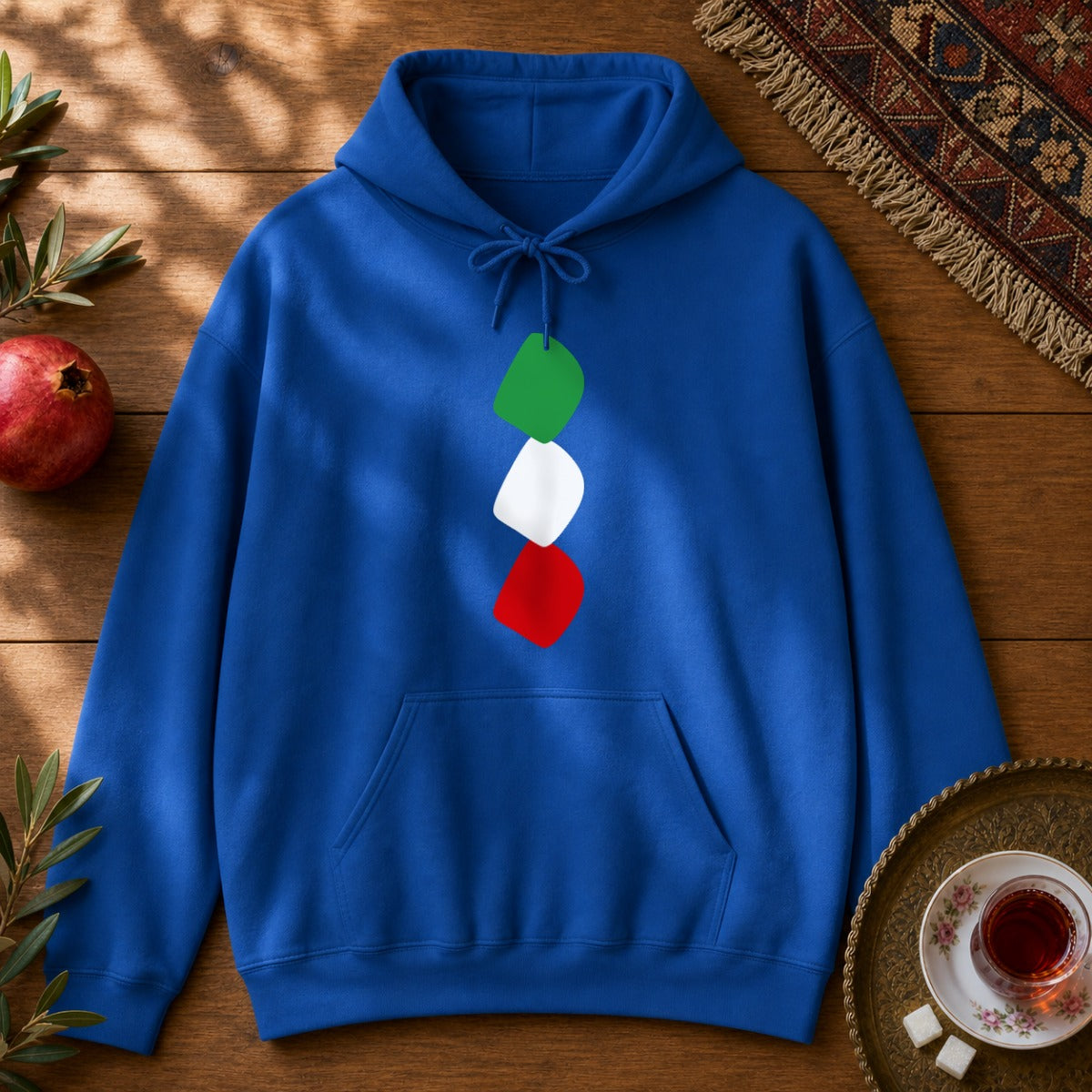 3 Noqte Iran Flag Hoodie - Royal