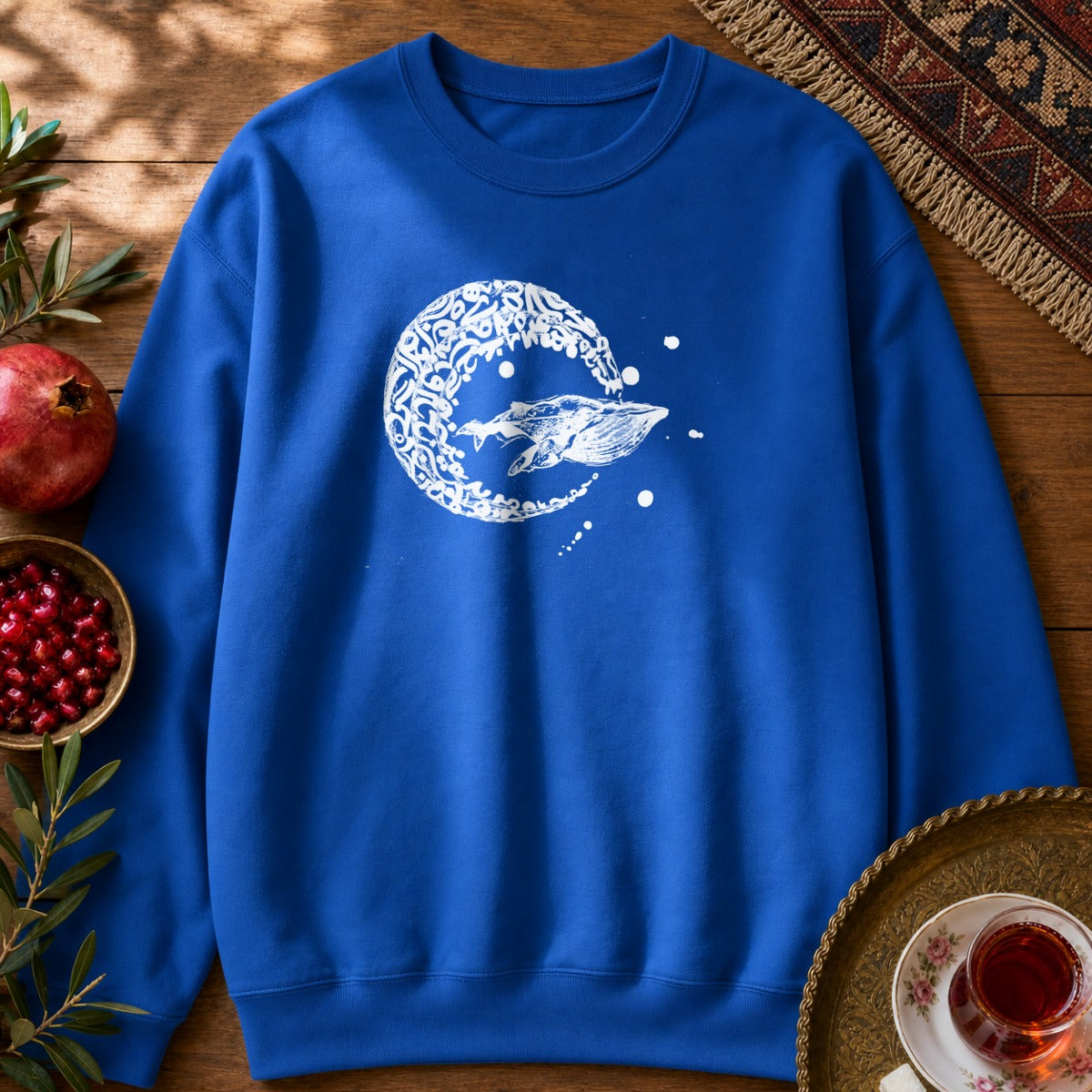Whale Journey Sweatshirt - Royal