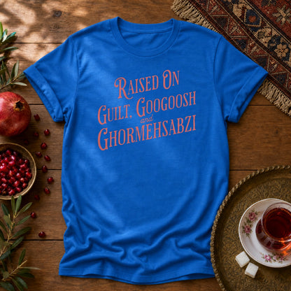 Guilt, Googoosh & Ghormehsabzi Unisex T-Shirt - Royal