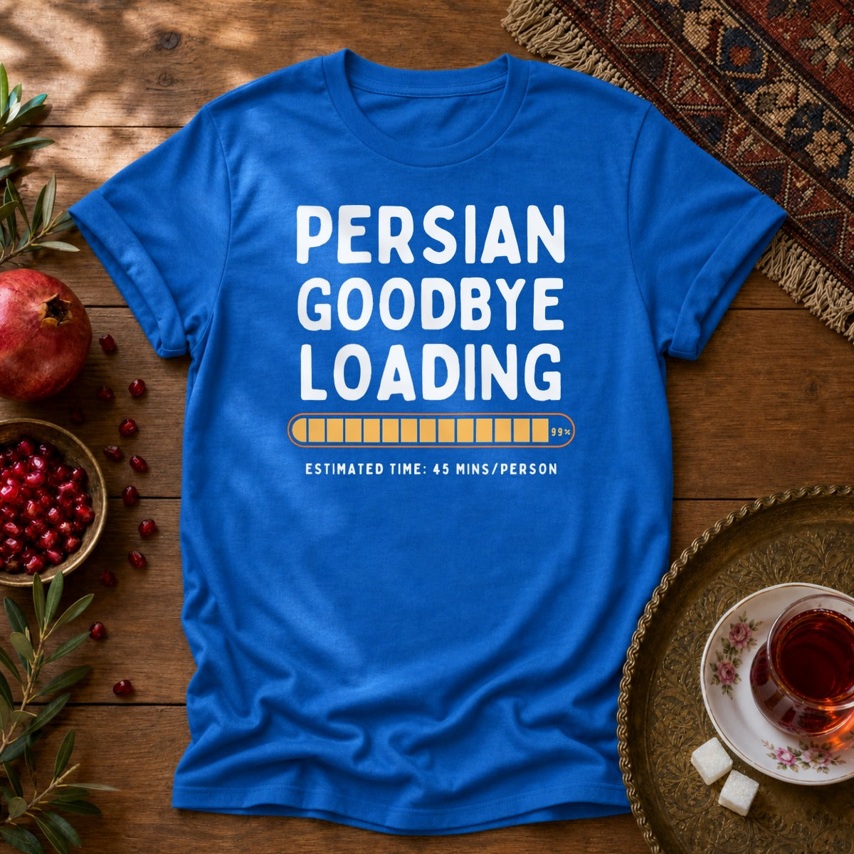 Persian Goodbye Loading Unisex T-Shirt - Royal