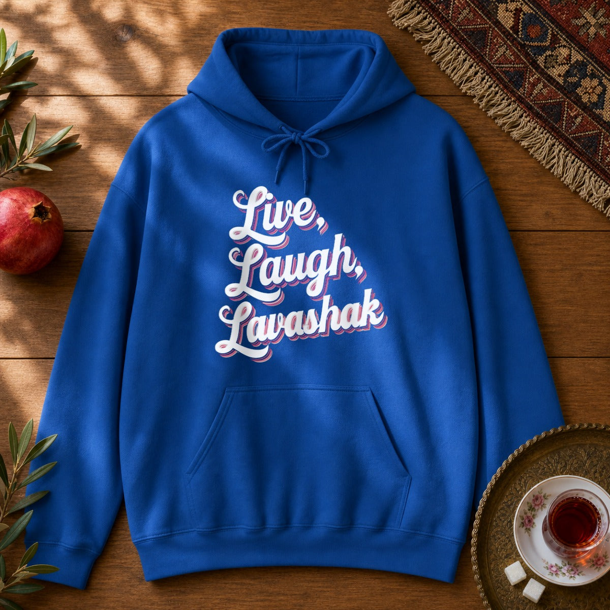Live, Laugh, Lavashak Hoodie - Royal