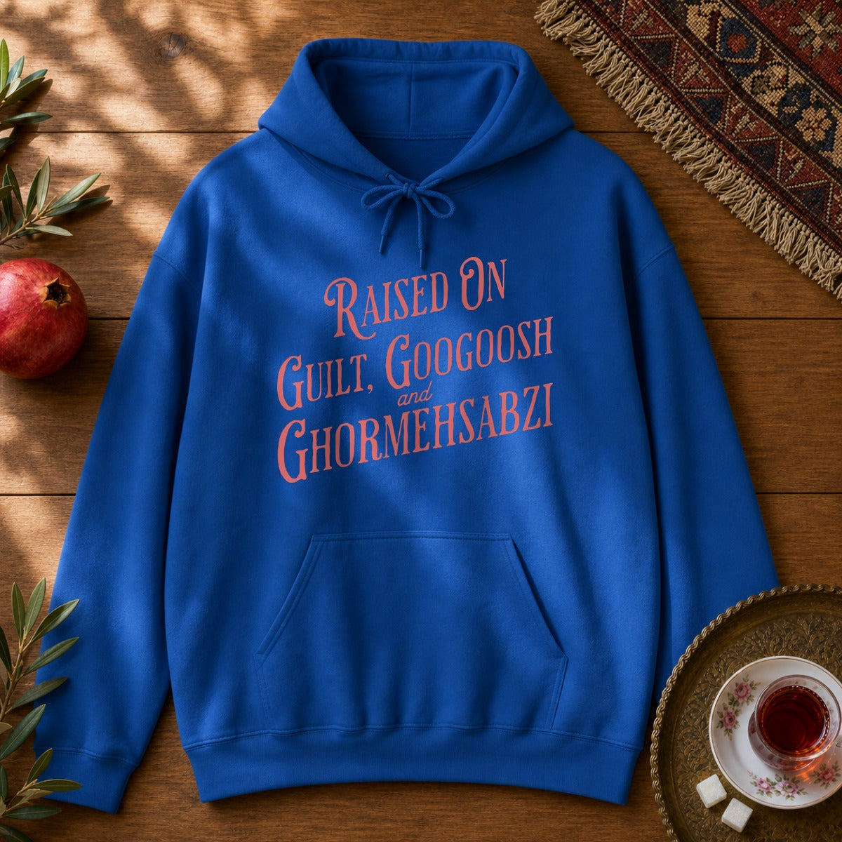 Guilt, Googoosh & Ghormehsabzi Hoodie - Royal