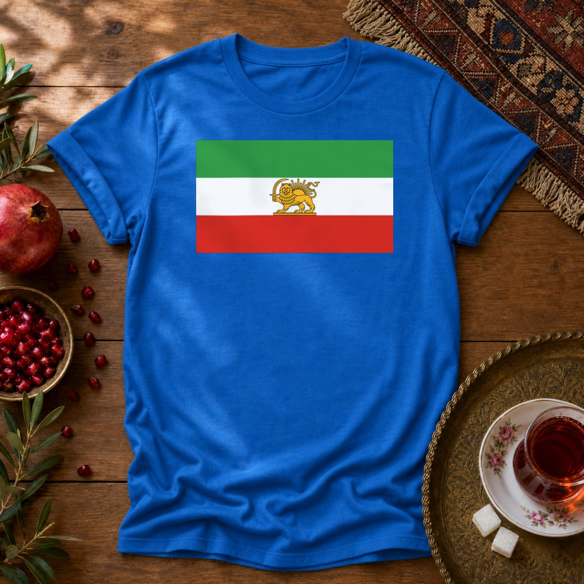 Shir-o-Khorshid (Lion & Sun) Unisex T-Shirt - Royal