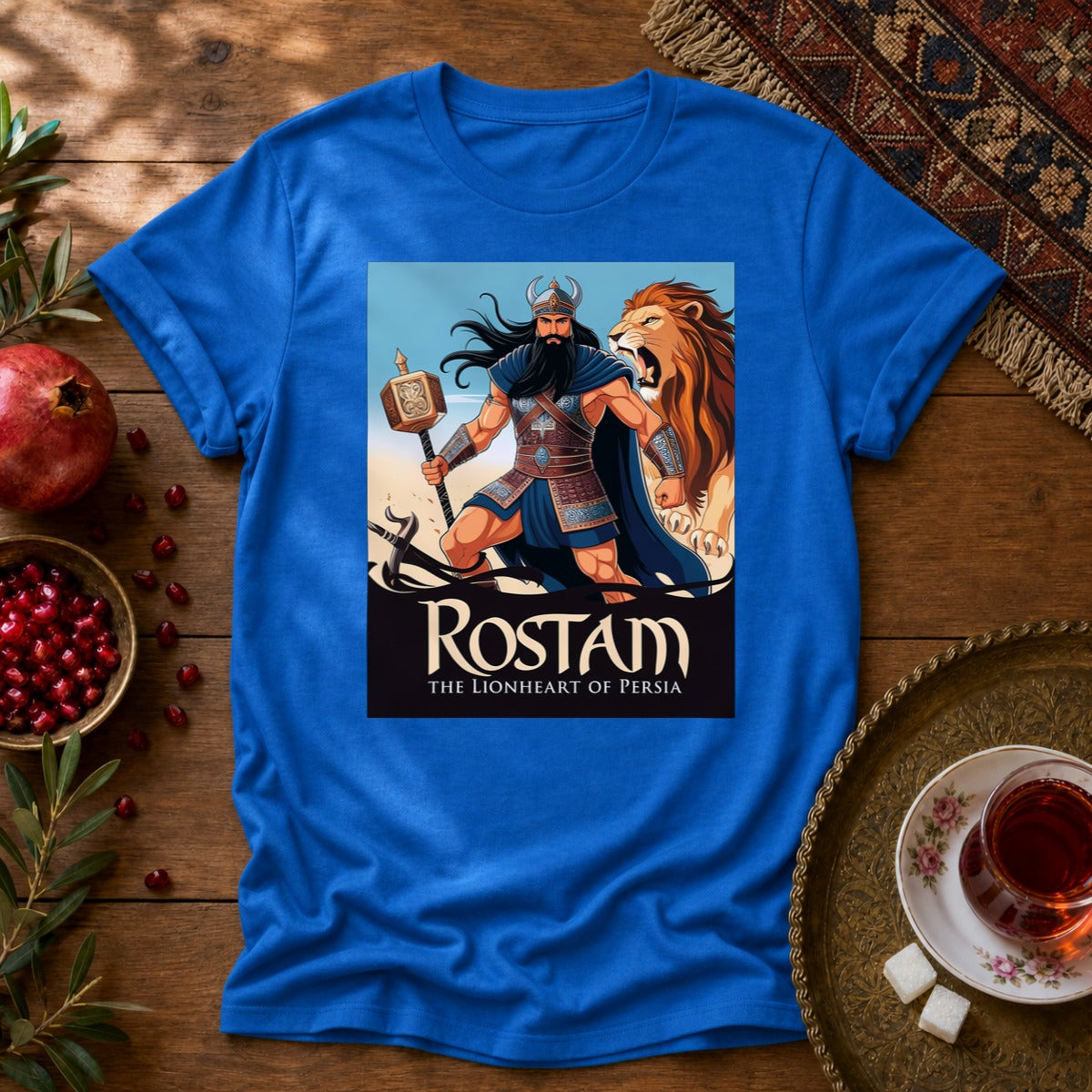 Rostam, the Lionheart of Persia Unisex T-Shirt - Royal