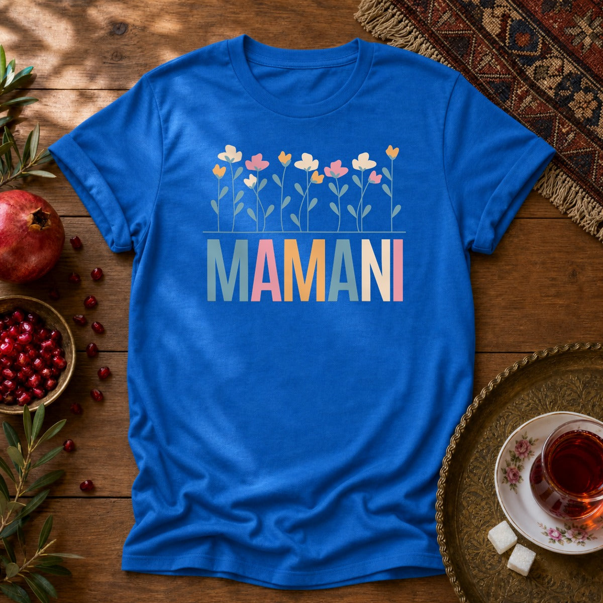 Mamani Floral Unisex T-Shirt - Royal