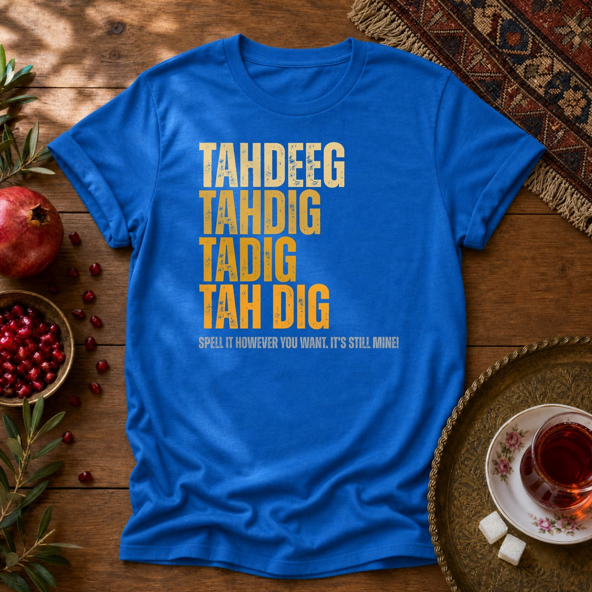 Spelling Tahdeeg Unisex T-Shirt - Royal