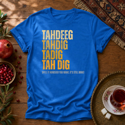 Spelling Tahdeeg Unisex T-Shirt - Royal