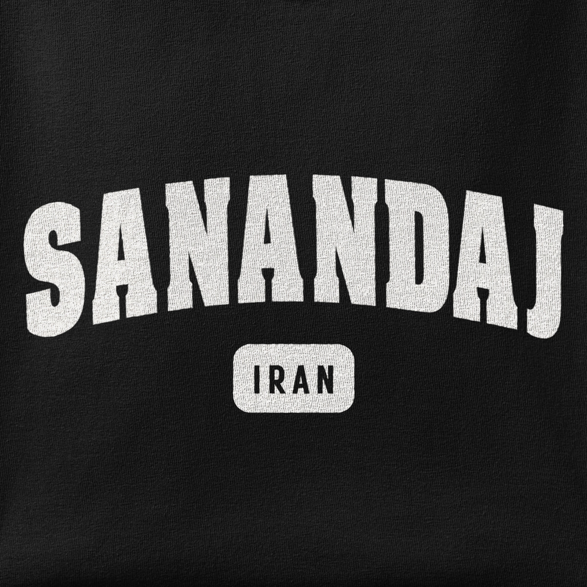 Close-up of the Sananadaj print showing ink detail on the fabric