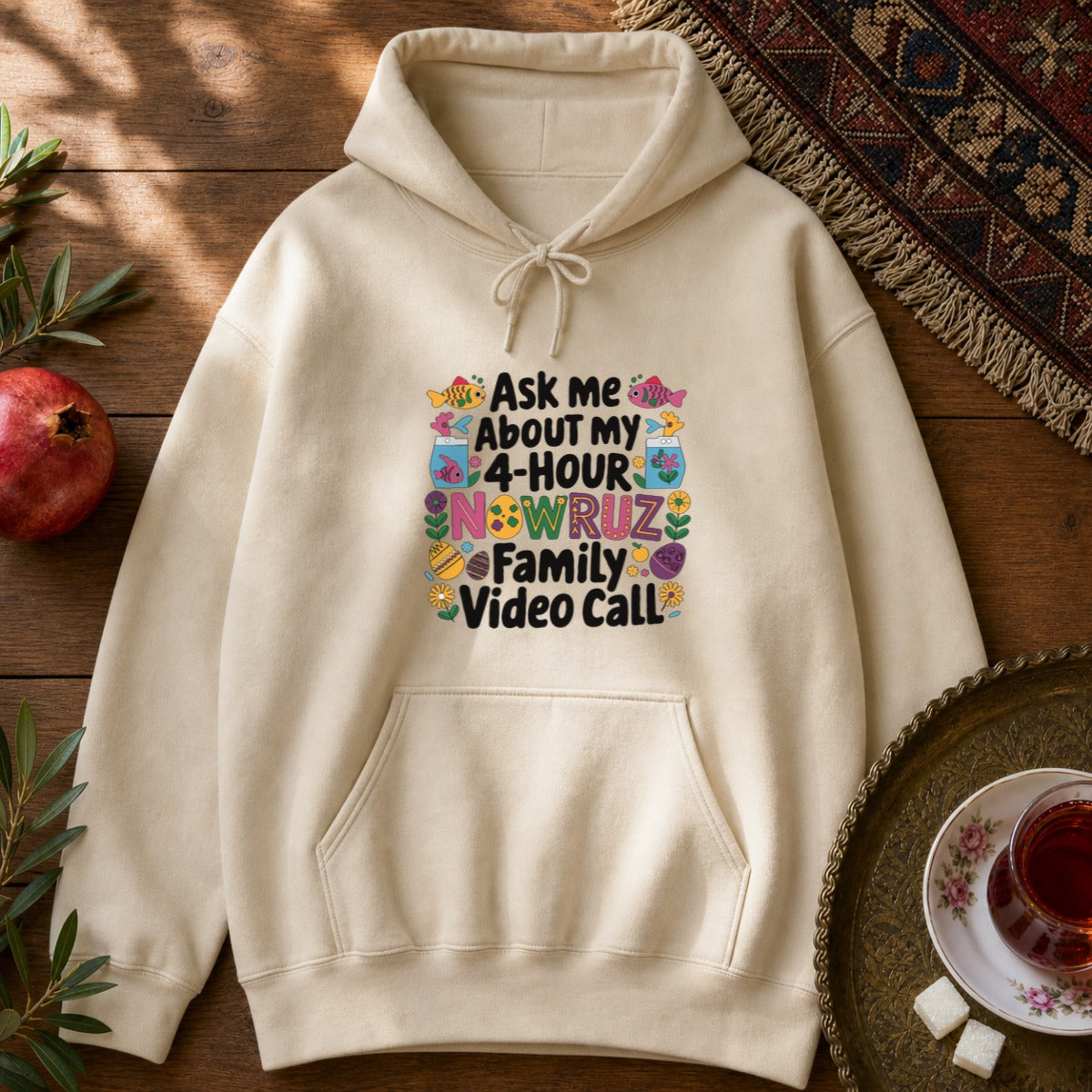 Nowruz Video Call Hoodie - Sand