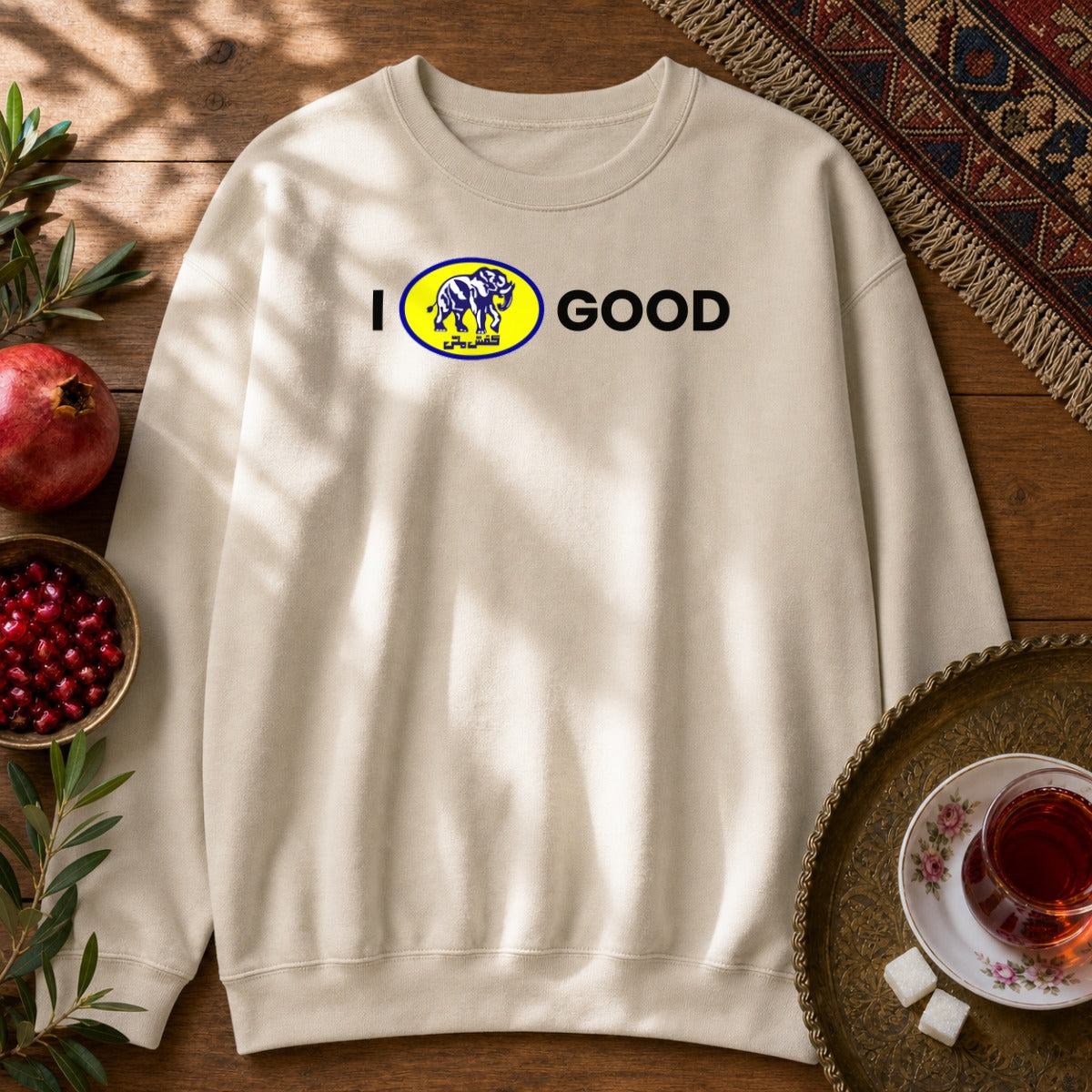 I Feel Good Sweatshirt - Sand